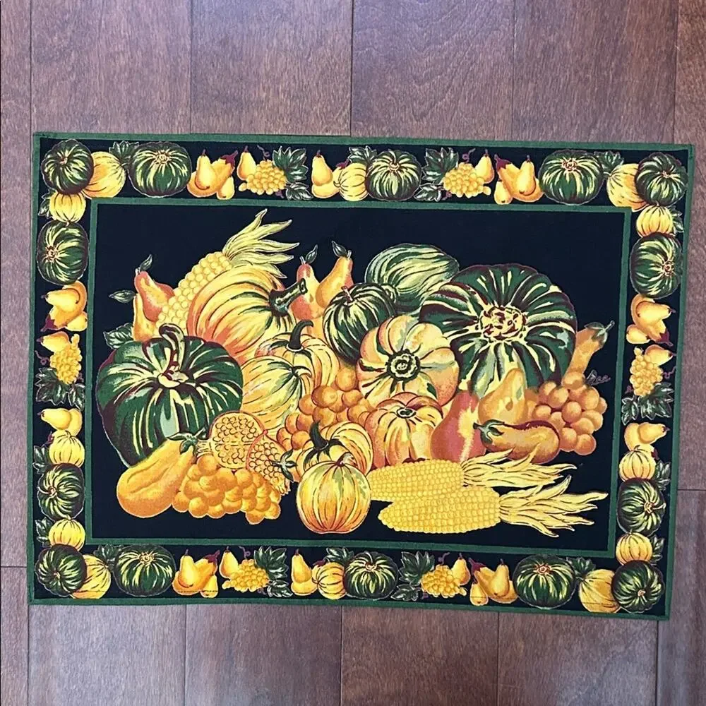 April Cornell for Sur La Table Autumn Harvest Pumpkin Placemats, Set of 6
